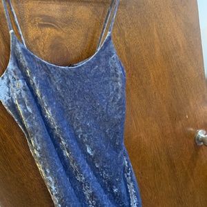 Suede blue mini dress forever 21